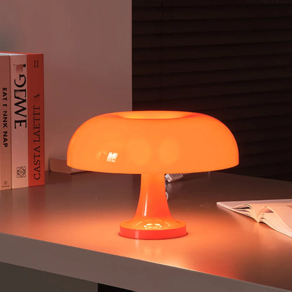 Lampe à poser forme champignon orange style vintage années 70 - Design Pop.