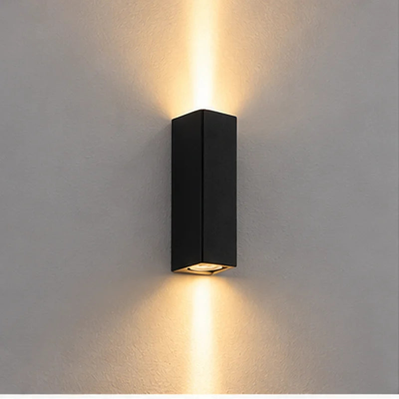 Applique LED noire 12W lumière blanc chaud avec faisceau haut et bas