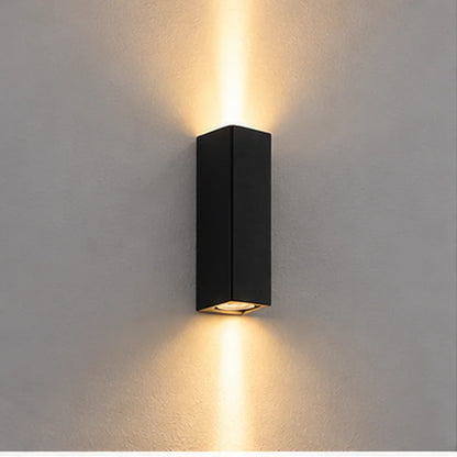 Applique LED noire 12W lumière blanc chaud avec faisceau haut et bas