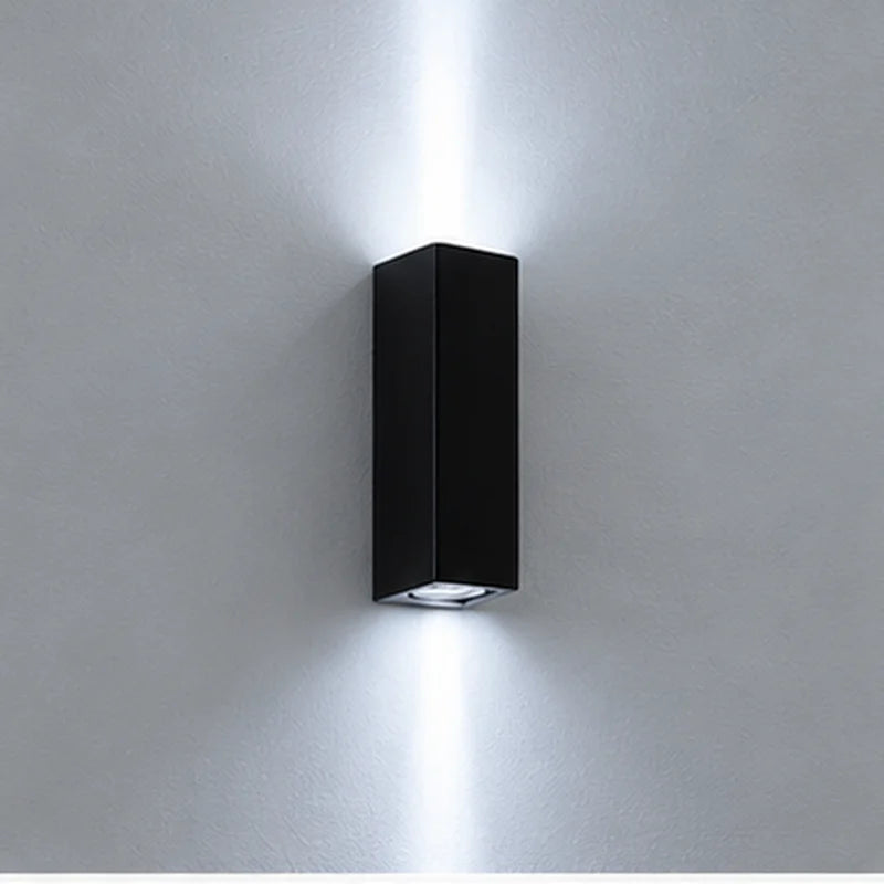Applique LED noire 12W lumière blanc froid avec faisceau haut et bas