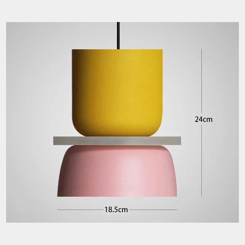 Suspension macaron Luppa modèle A avec dimensions