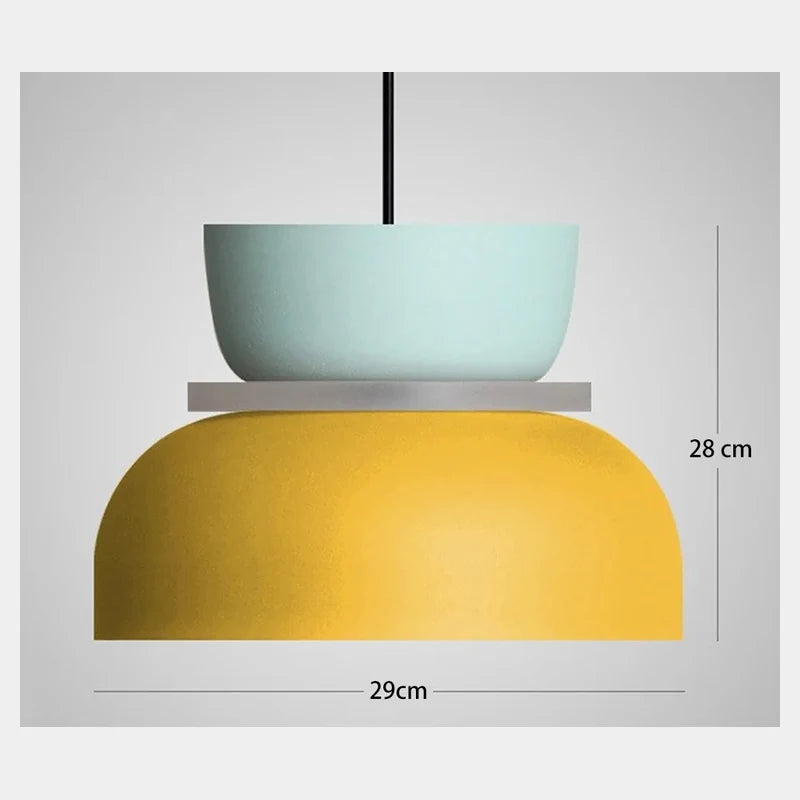 Suspension macaron Luppa modèle C avec dimensions