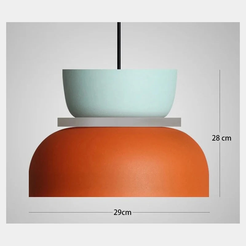 Suspension macaron Luppa modèle D avec dimensions