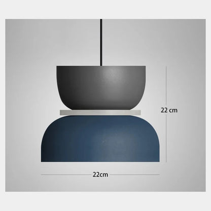 Suspension macaron Luppa modèle E avec dimensions