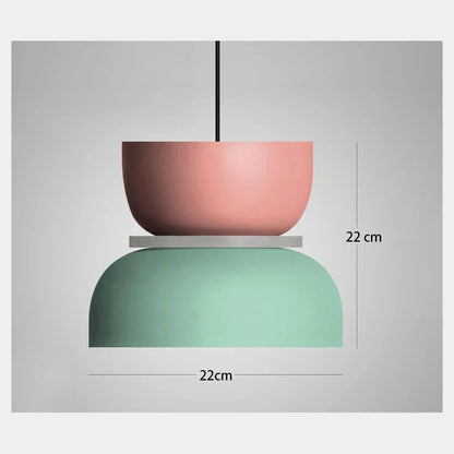 Suspension macaron Luppa modèle F avec dimensions