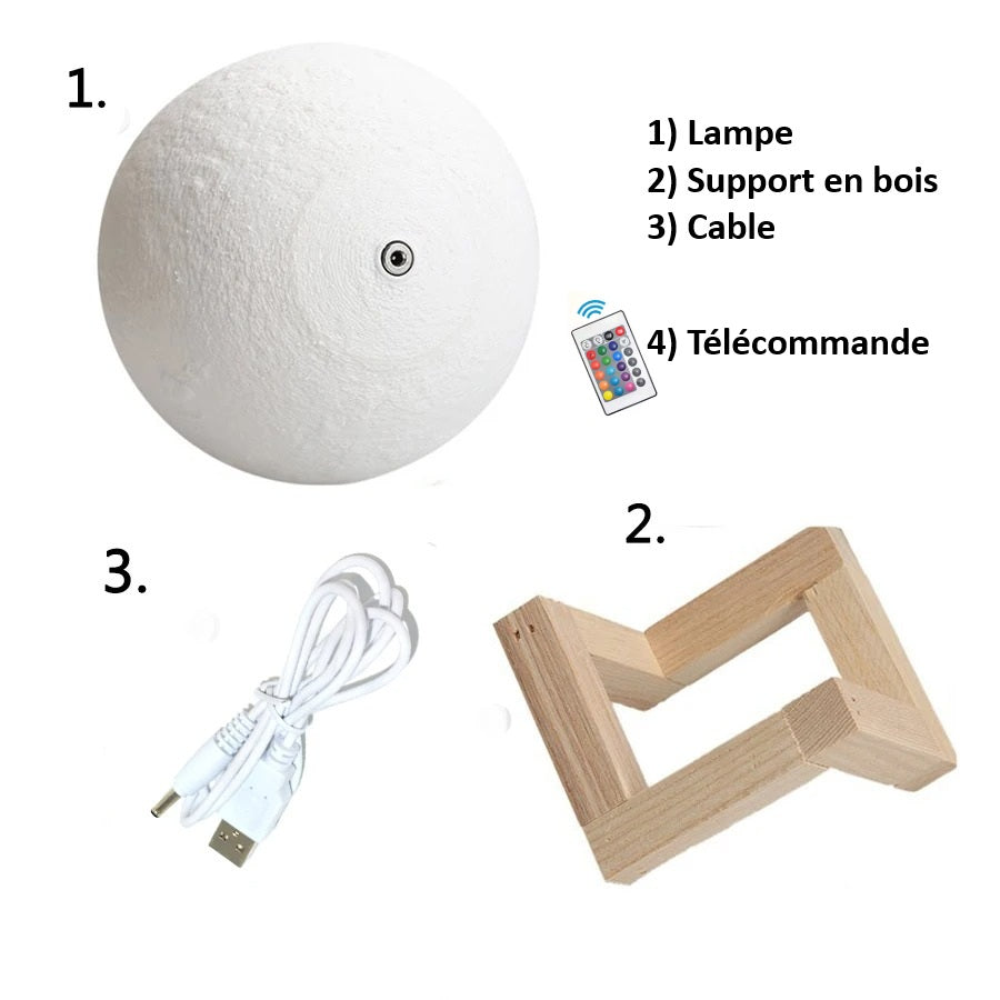 Lampe de Nuit LED Lunaire 