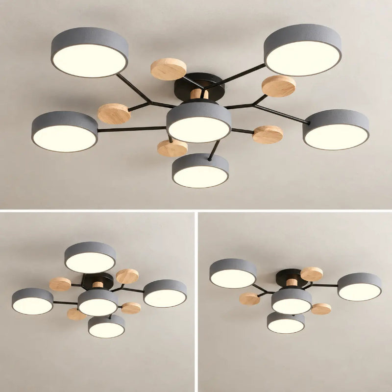 Plafonnier LED semi-encastré Arbor-Lumière présenté sous plusieurs configurations