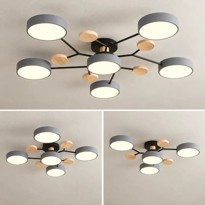 Plafonnier LED semi-encastré Arbor-Lumière présenté sous plusieurs configurations
