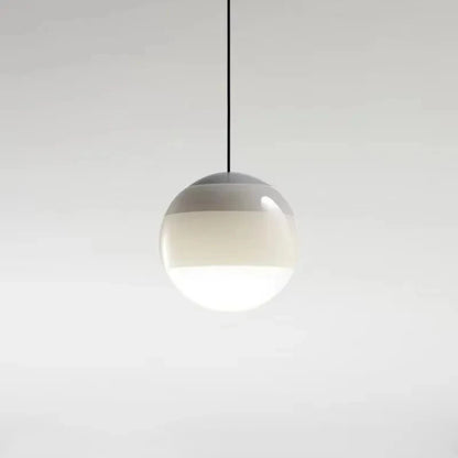 Suspension boule en verre dégradé gris
