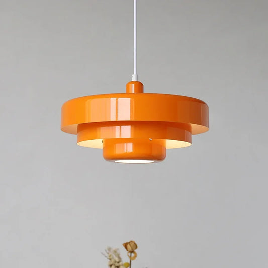 Suspension design scandinave orange style Space Age années 70 - Modèle Copenhagen.