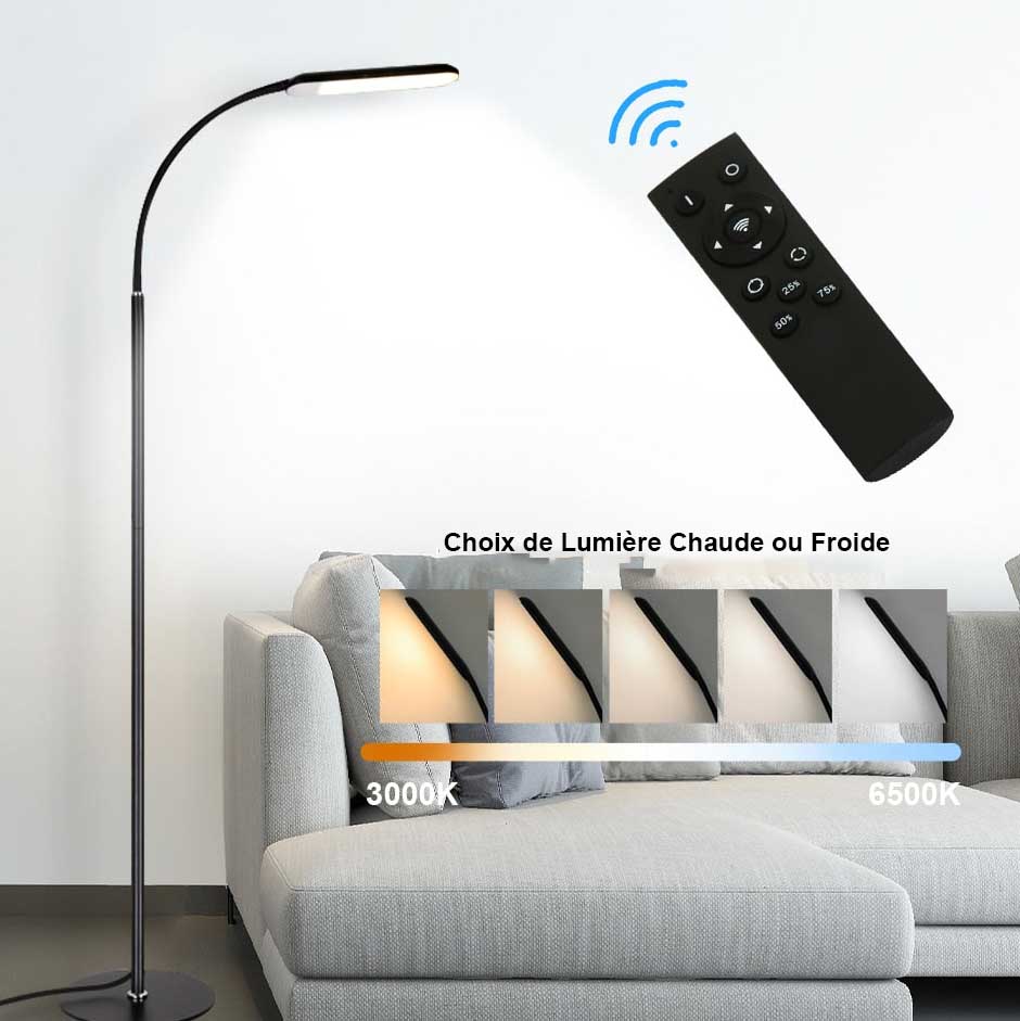 Lampe sur pied télécommande