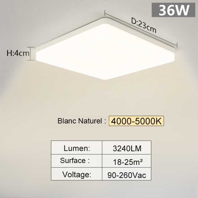 plafonnier salon led